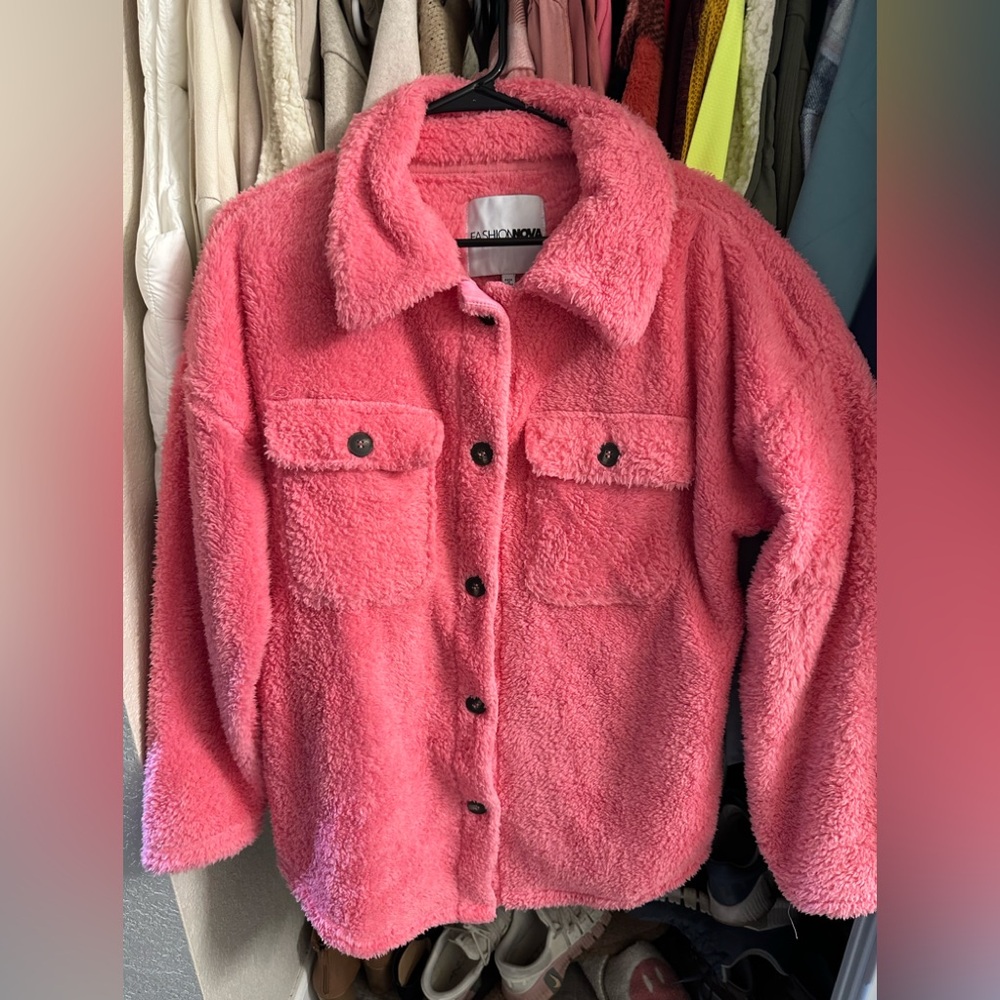 Pink Sherpa Jacket
